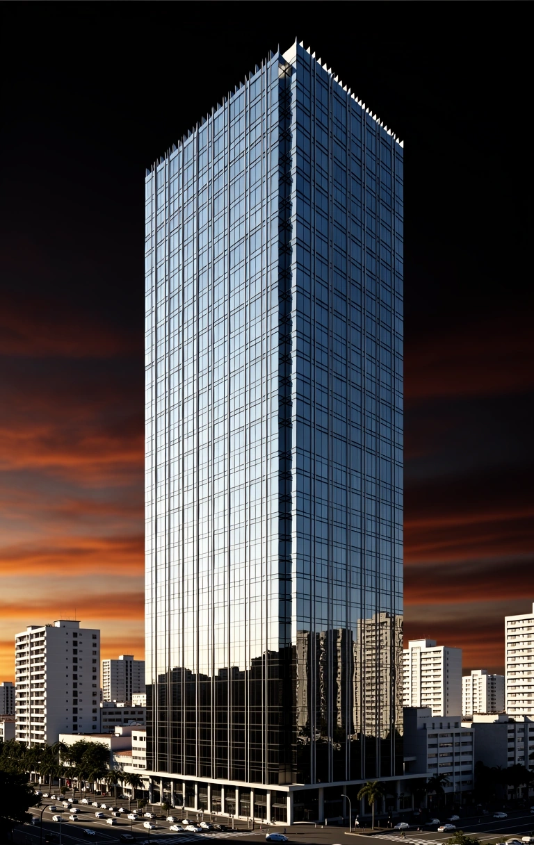 Perspectiva arquitectónica del distrito financiero